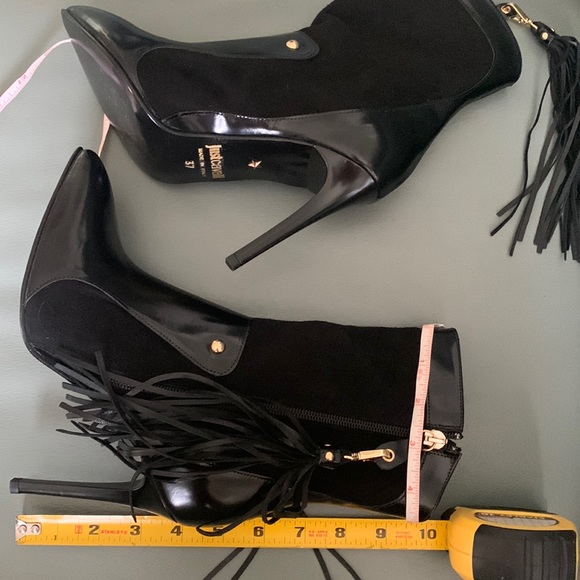 Just Cavalli Paneled Leather and Suede Boots - Picture 16 of 16